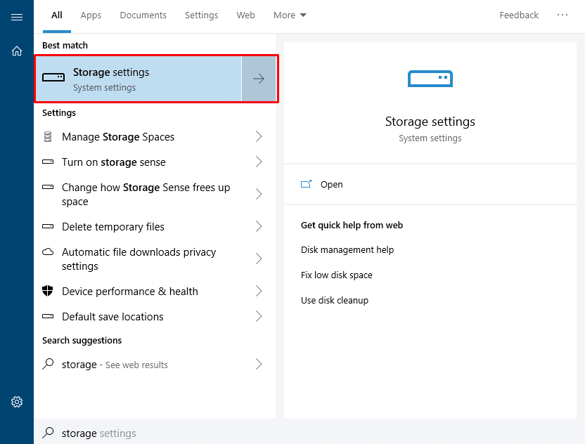 no enough space installing apps windows 10